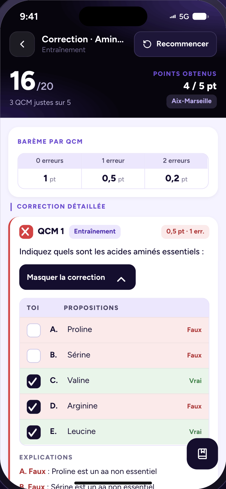 Application Medibox Lab — correction détaillée